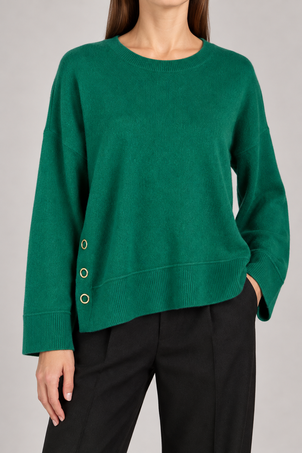 United Colors of Benetton – Pulover din cașmir cu detalii metalice