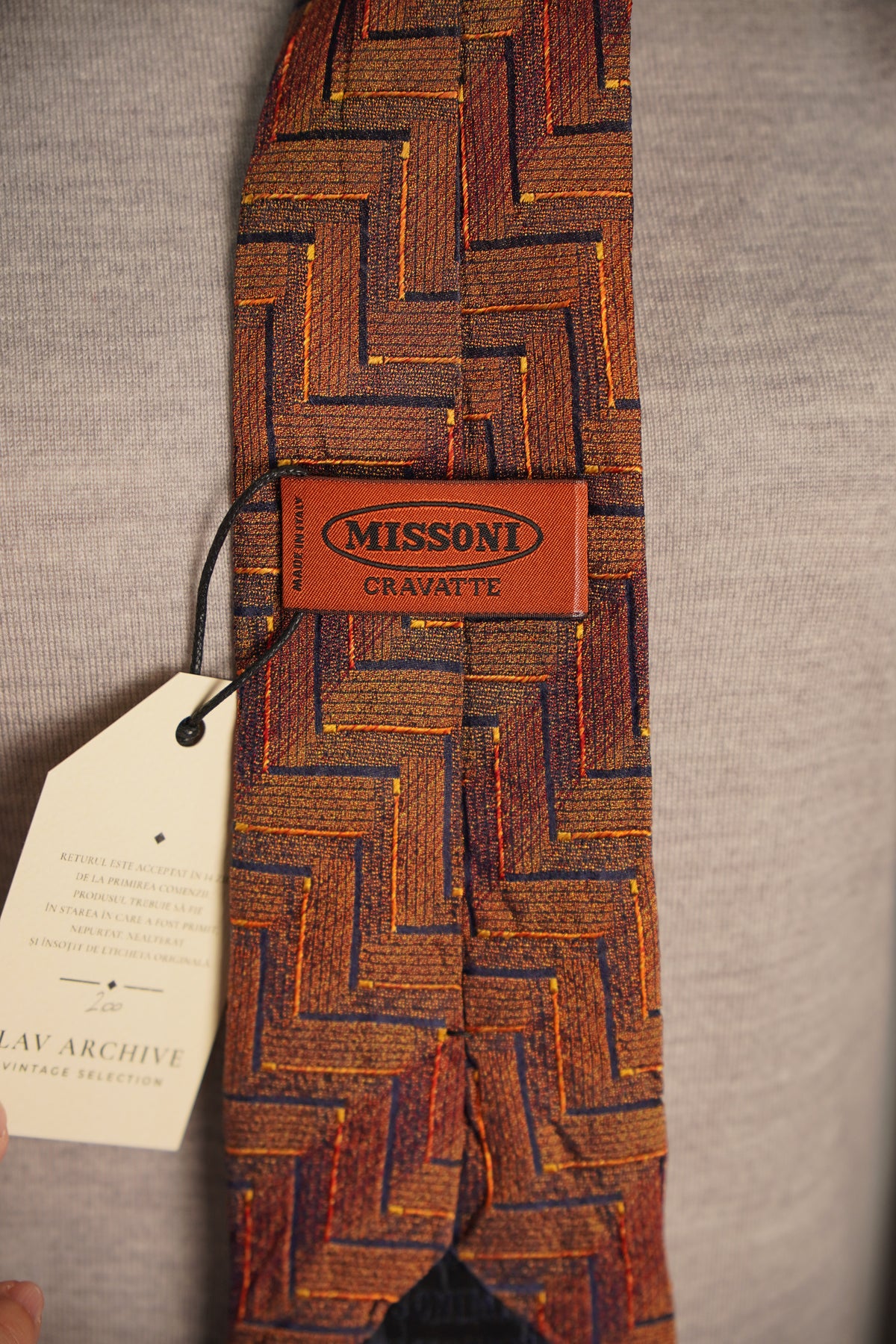 Missoni Vintage – cravată din 100% mătase, Made in Italy