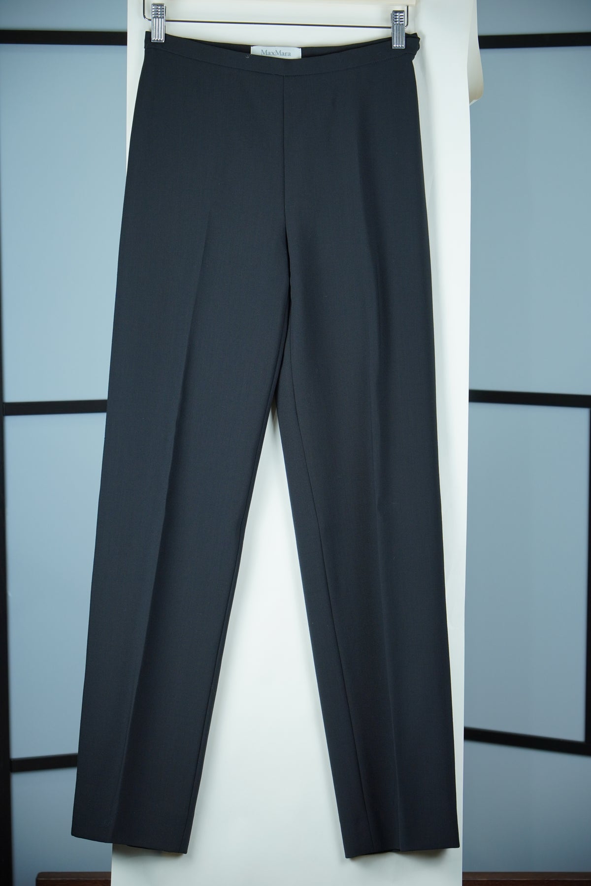 Max Mara – Pantaloni wide-leg din 100% lână virgină