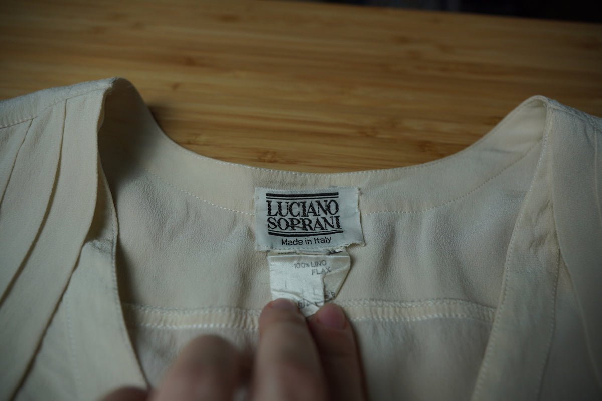 Luciano Soprani – Top vintage oversized din 100% in