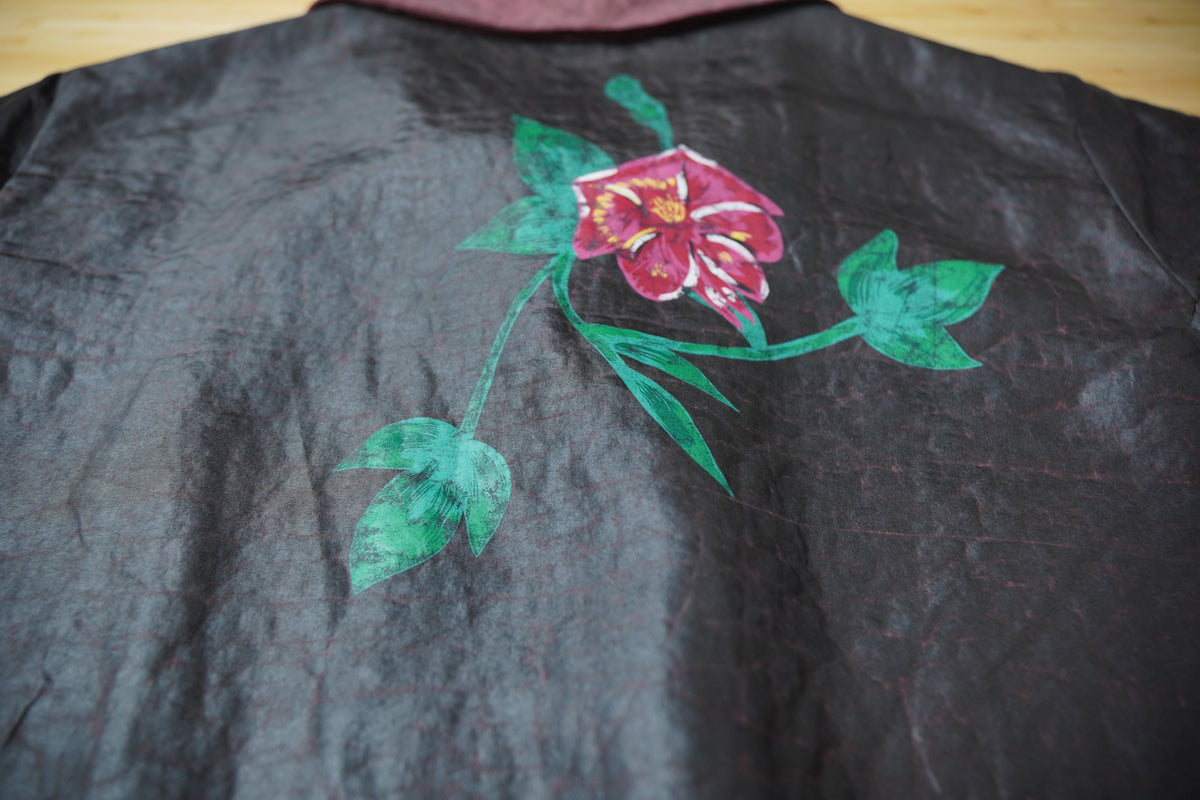 ASILIK – Top vintage din 100% mătase cu motiv floral