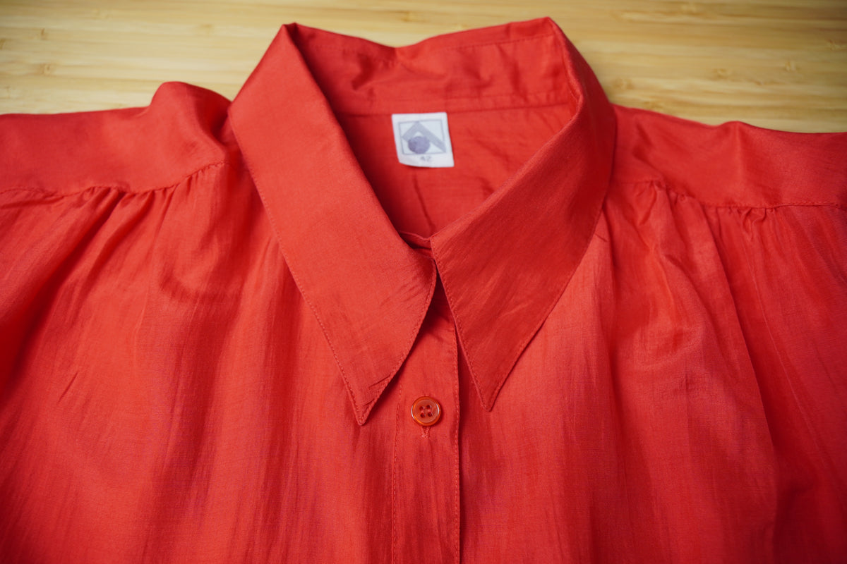Vintage – Cămașă oversized din 100% mătase