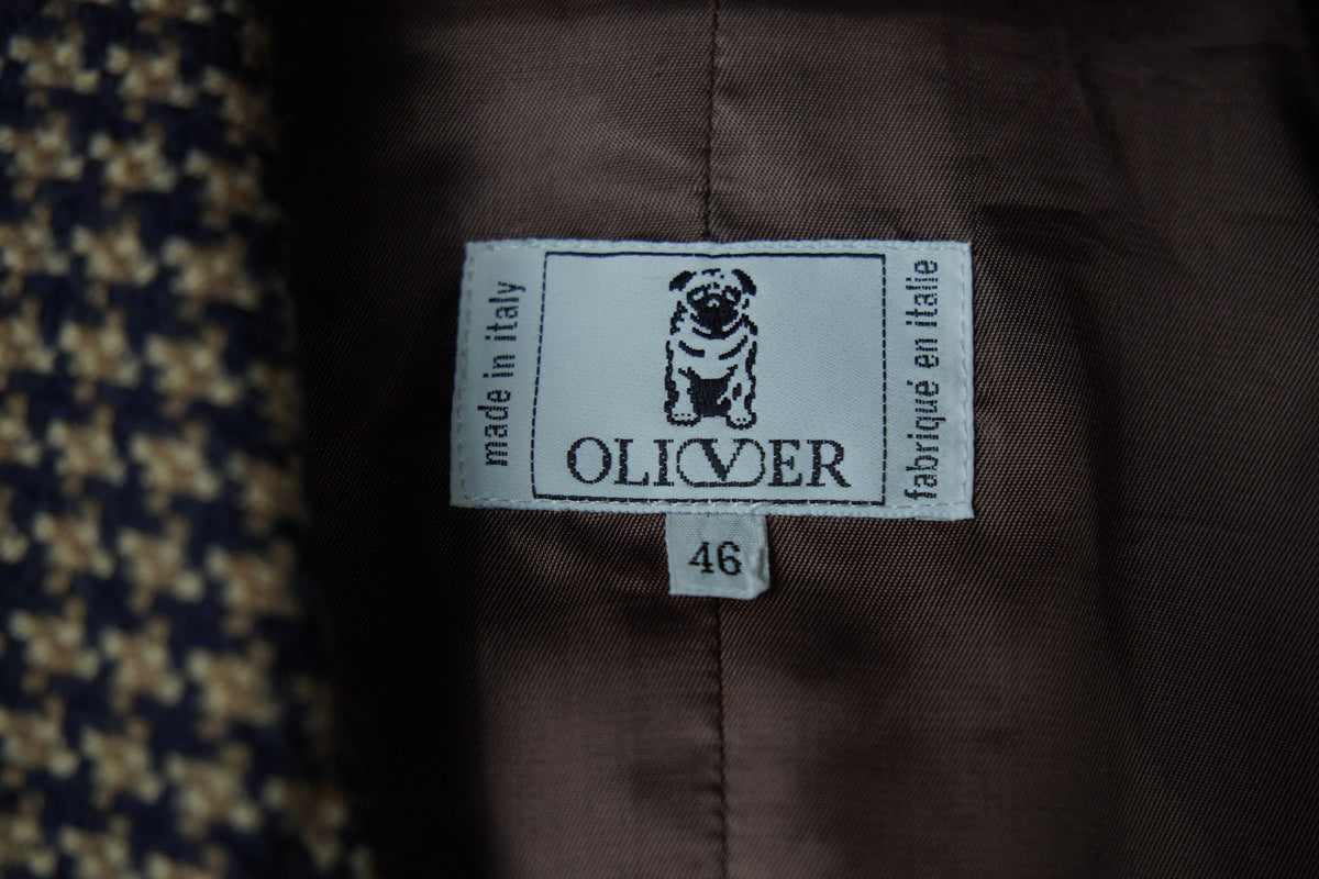 Oliver by Valentino — Vintage Pied-de-Coq Lambswool Blazer