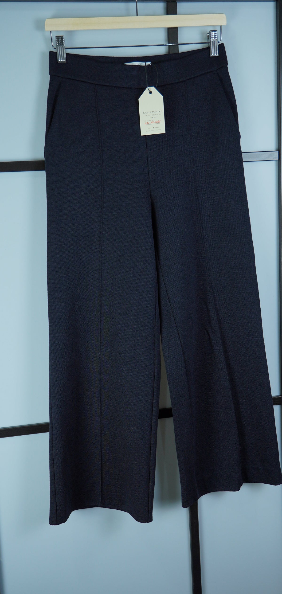 Boss — Pantaloni cropped cu picior larg