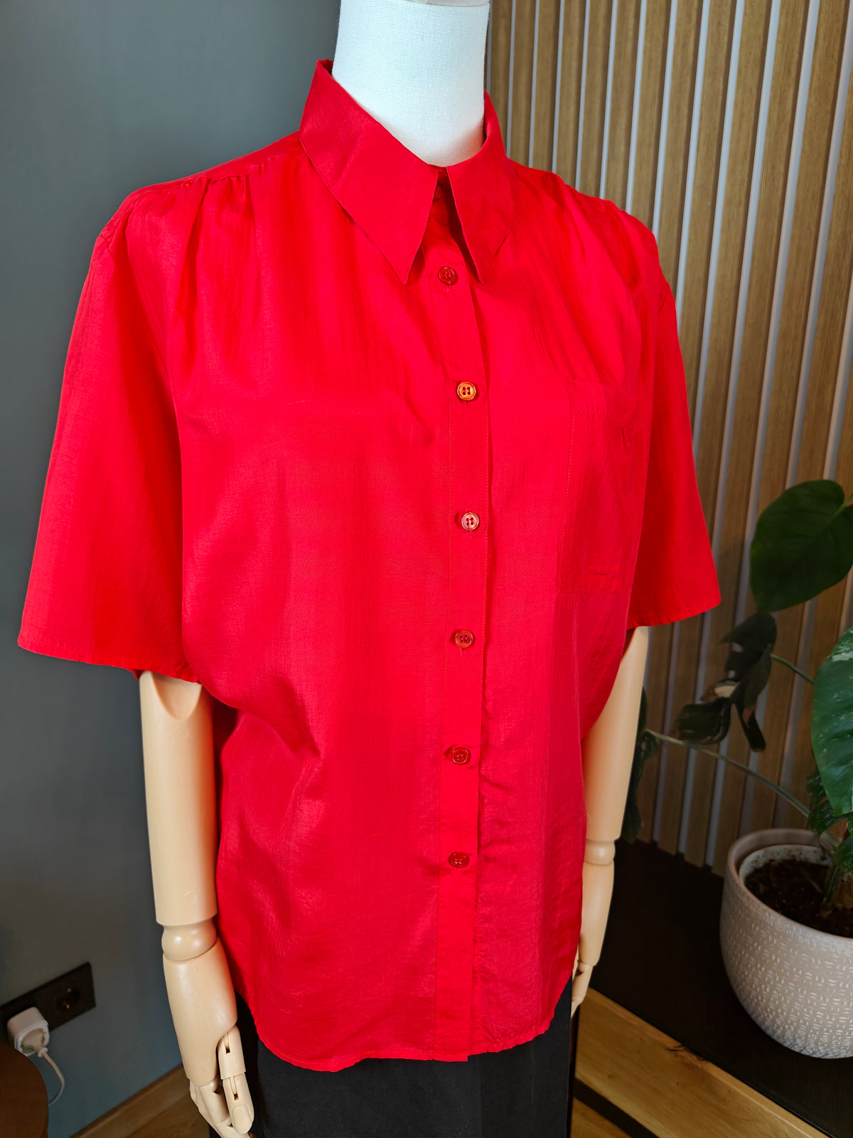 Vintage – Cămașă oversized din 100% mătase