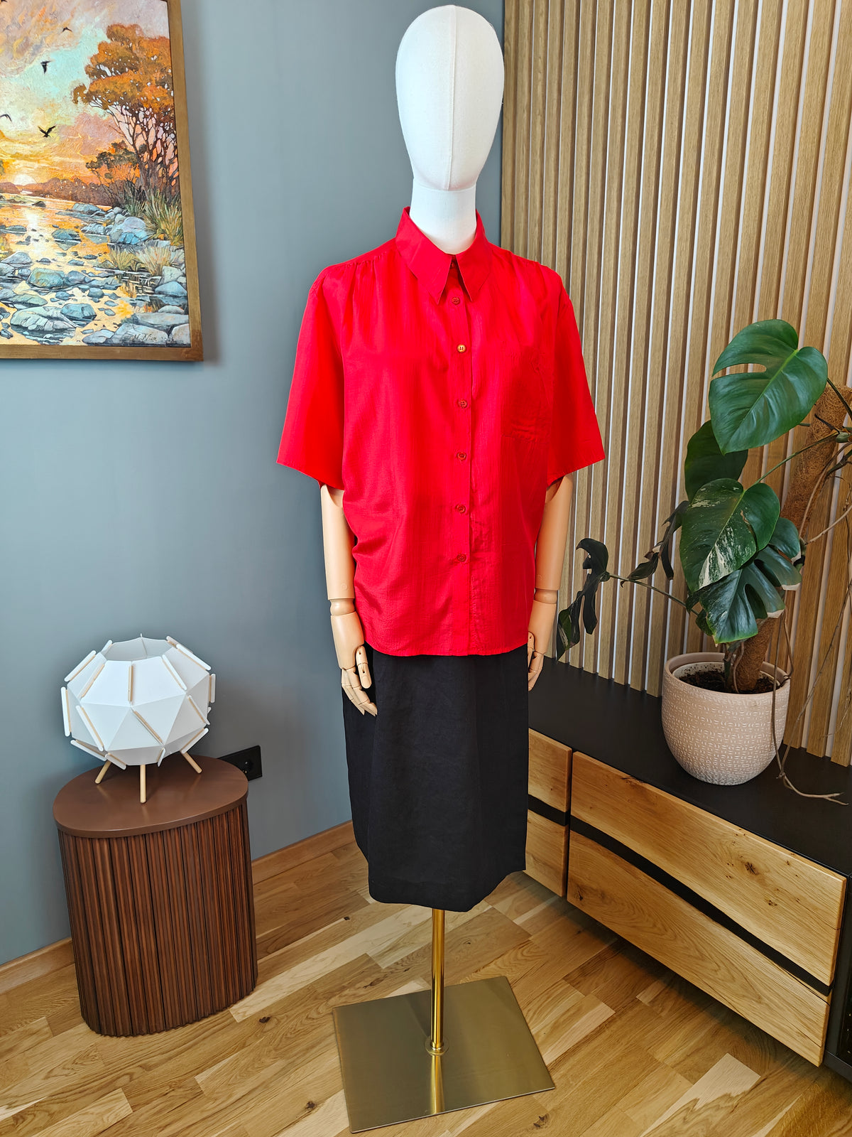 Vintage – Cămașă oversized din 100% mătase