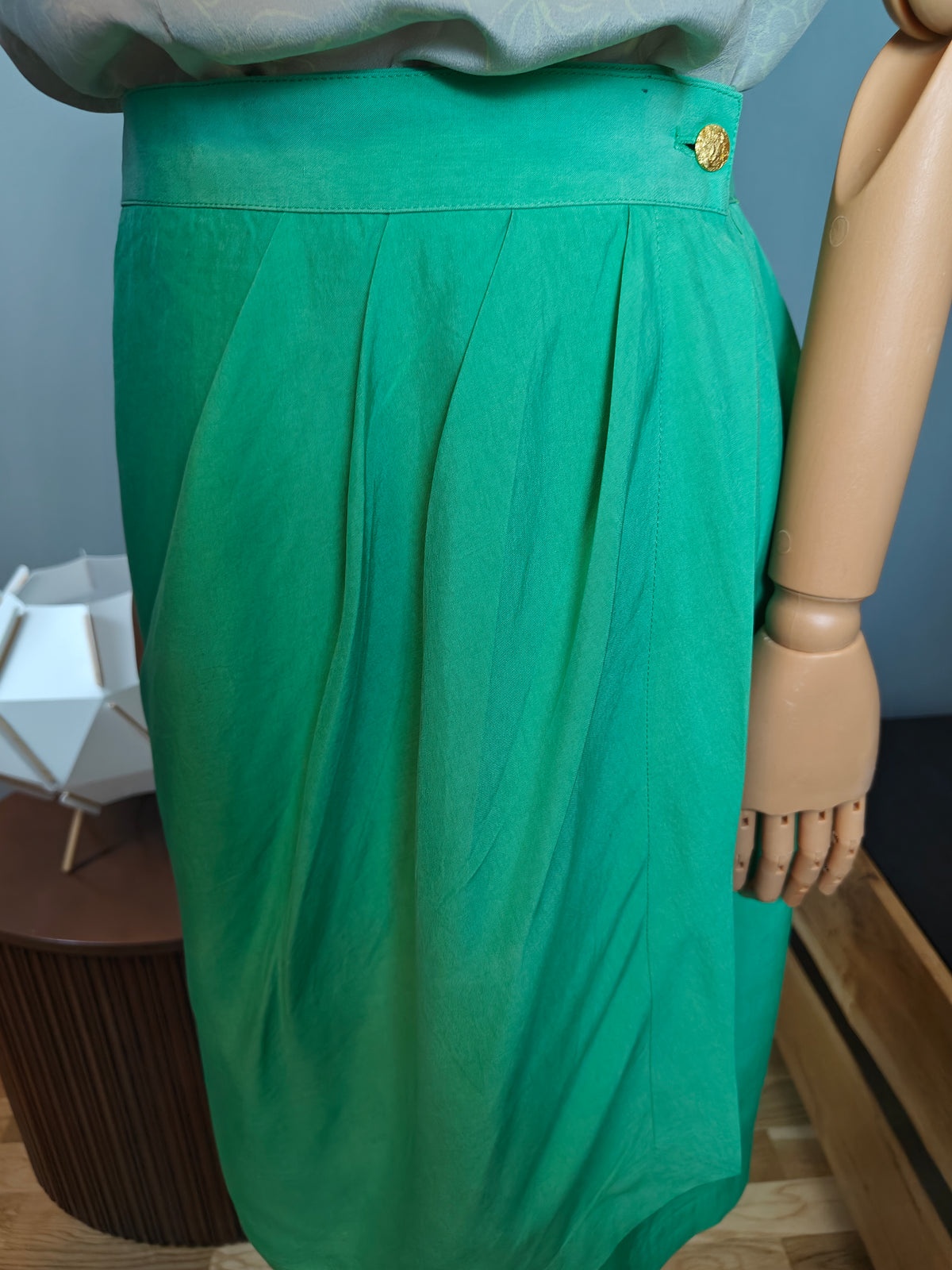 Guy Laroche Boutique Paris – Fustă vintage din 100% mătase Made in France
