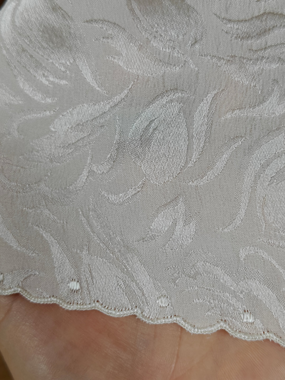 Vintage 1980s IMMAGINI by Lincialor Pure Silk Jacquard Peignoir – Hand Embroidered
