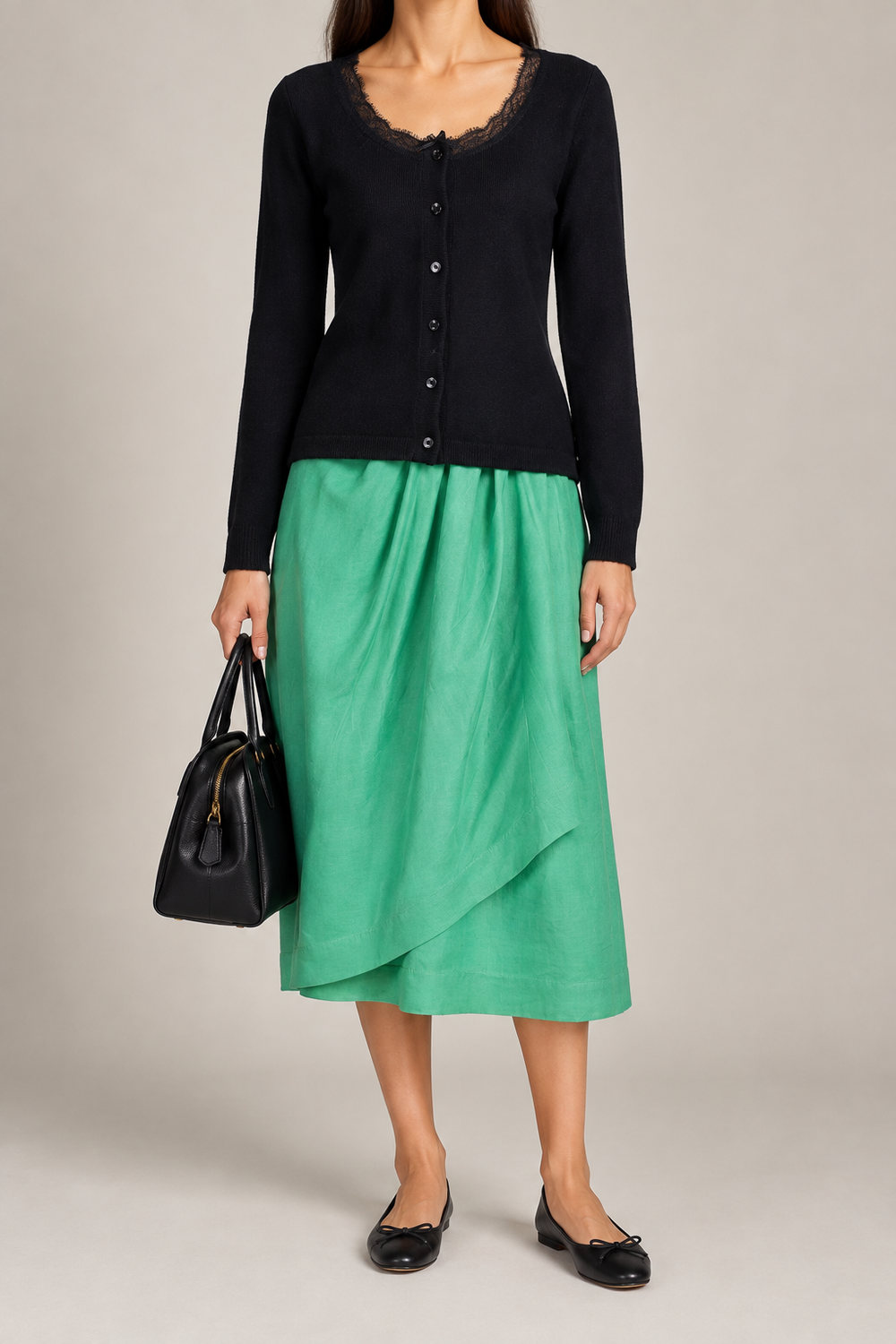 Luisa Spagnoli — cardigan din 100% lână virgină, Made in Italy