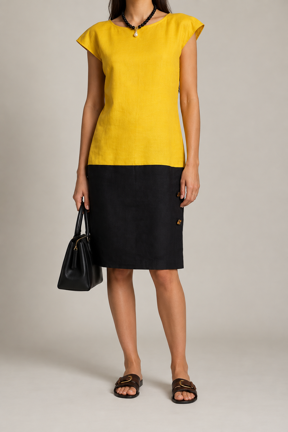 Valentino Boutique – Rochie vintage color-block din 100% in